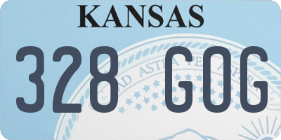 KS license plate 328GOG