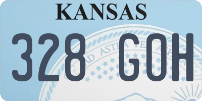 KS license plate 328GOH