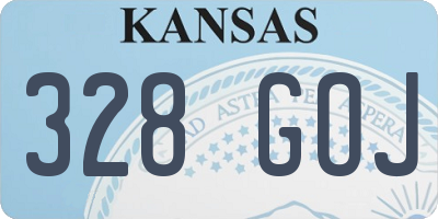 KS license plate 328GOJ