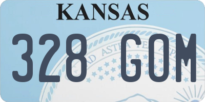 KS license plate 328GOM