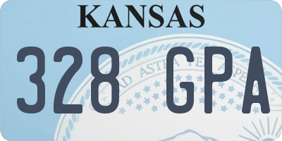 KS license plate 328GPA
