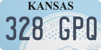 KS license plate 328GPQ