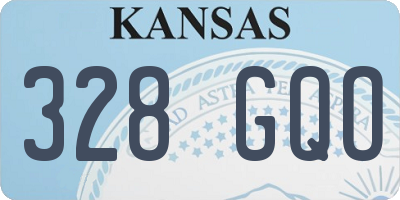 KS license plate 328GQO