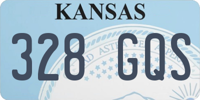 KS license plate 328GQS