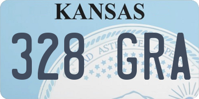 KS license plate 328GRA