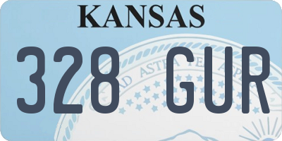 KS license plate 328GUR