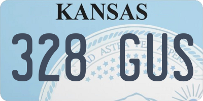 KS license plate 328GUS