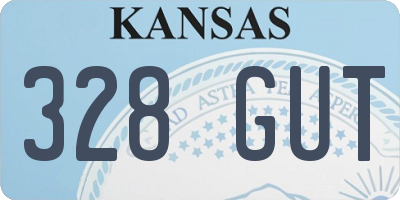KS license plate 328GUT