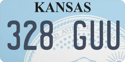 KS license plate 328GUU