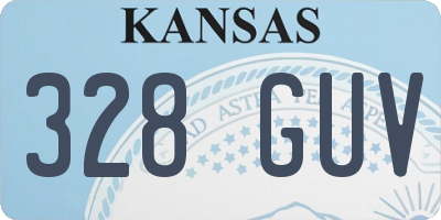 KS license plate 328GUV