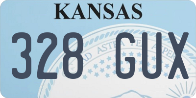 KS license plate 328GUX
