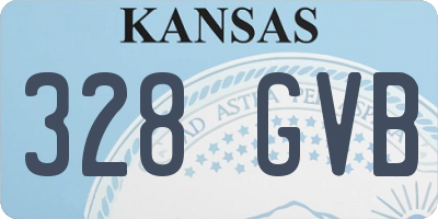 KS license plate 328GVB