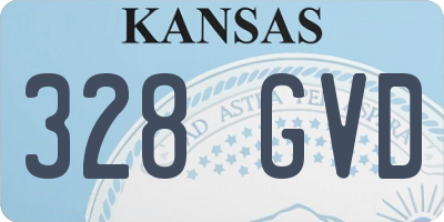 KS license plate 328GVD