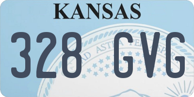 KS license plate 328GVG