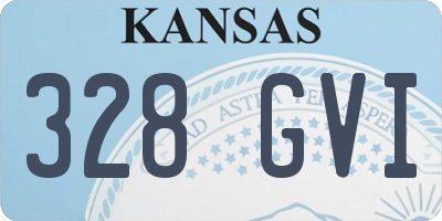 KS license plate 328GVI