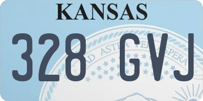 KS license plate 328GVJ