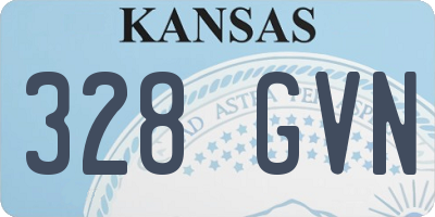 KS license plate 328GVN