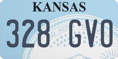 KS license plate 328GVO