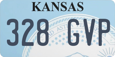 KS license plate 328GVP