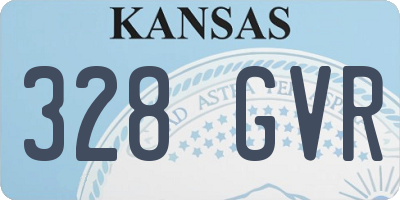 KS license plate 328GVR