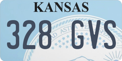 KS license plate 328GVS