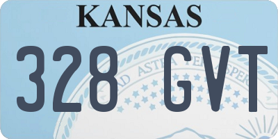KS license plate 328GVT