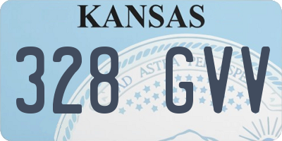 KS license plate 328GVV