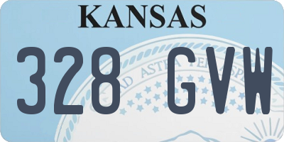 KS license plate 328GVW