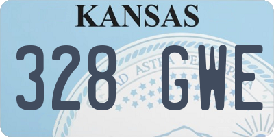 KS license plate 328GWE