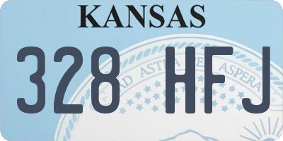 KS license plate 328HFJ