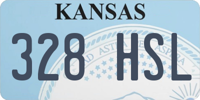 KS license plate 328HSL