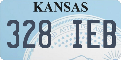 KS license plate 328IEB