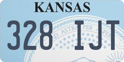 KS license plate 328IJT