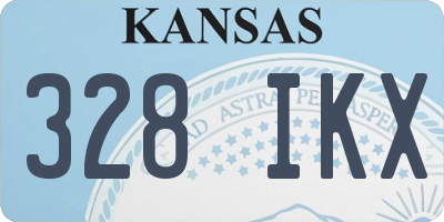 KS license plate 328IKX