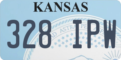 KS license plate 328IPW