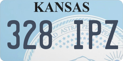 KS license plate 328IPZ