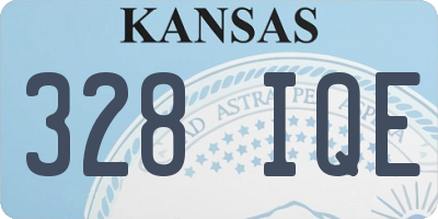 KS license plate 328IQE