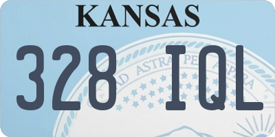KS license plate 328IQL