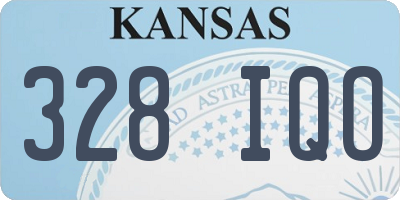 KS license plate 328IQO