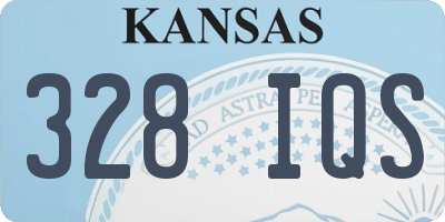 KS license plate 328IQS