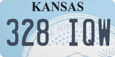KS license plate 328IQW