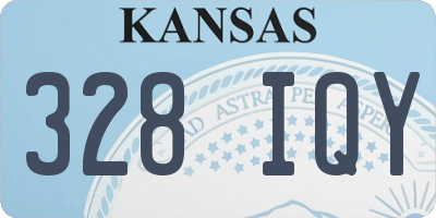 KS license plate 328IQY