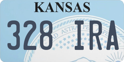 KS license plate 328IRA