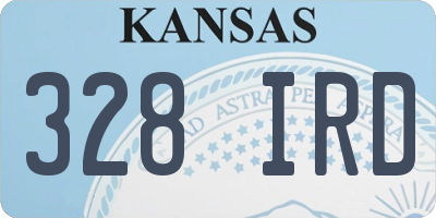 KS license plate 328IRD