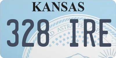 KS license plate 328IRE