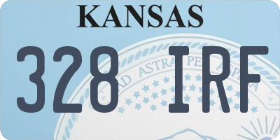 KS license plate 328IRF