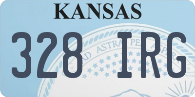 KS license plate 328IRG