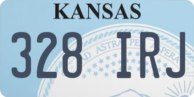 KS license plate 328IRJ