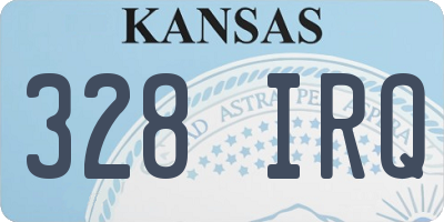 KS license plate 328IRQ