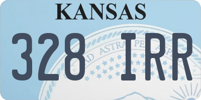 KS license plate 328IRR